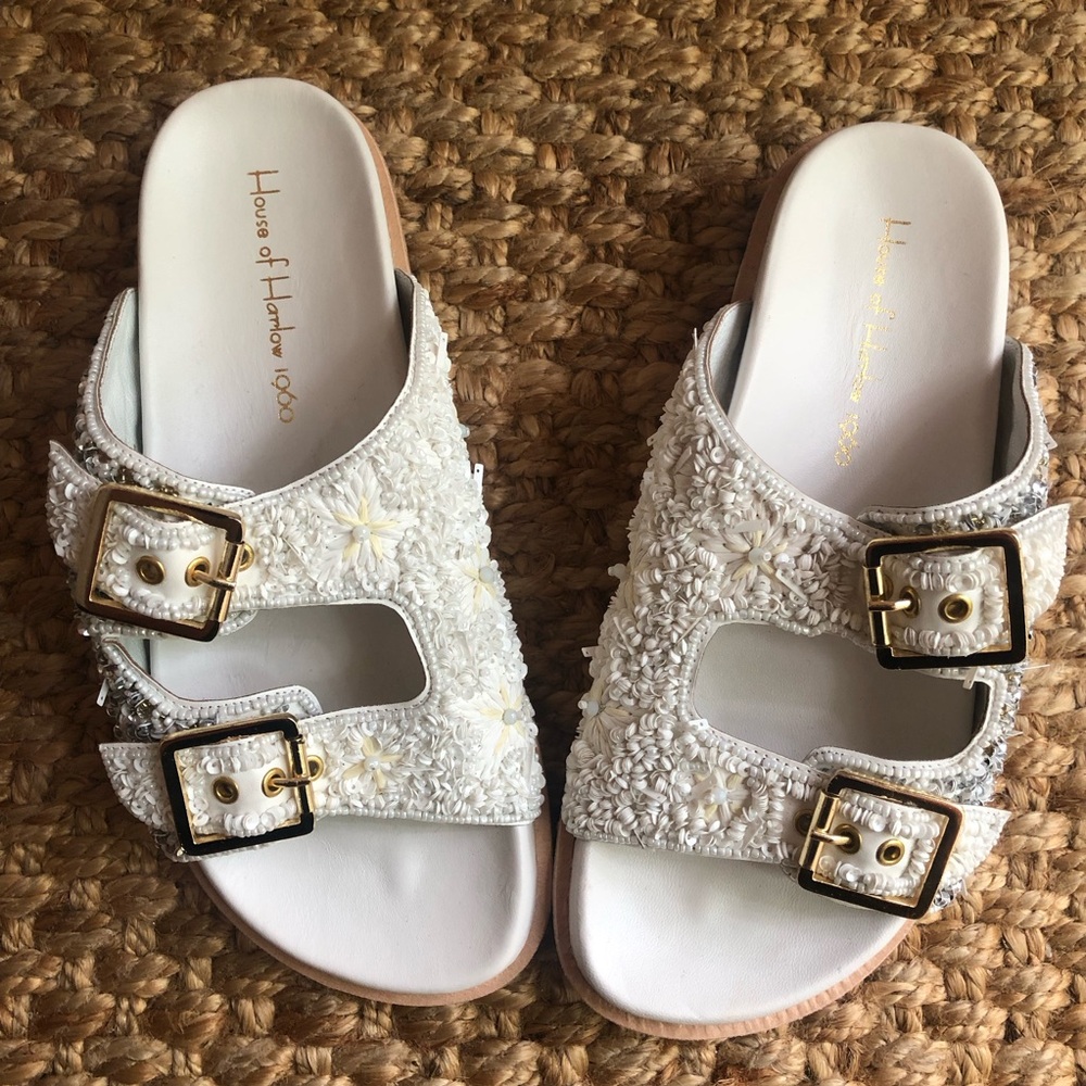 New: House of Harlow Double Strap Embellished Sandal. Size 8 - Picture 7 of 11